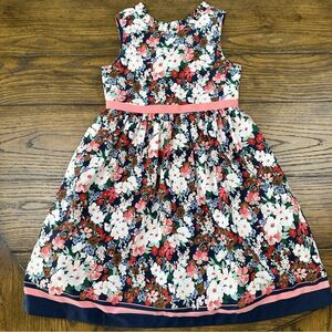 Janie and Jack Floral Navy Pink Dress